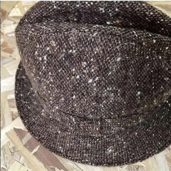 GREY TWEED FEDORA WALKING HAT - Picture 2 of 15
